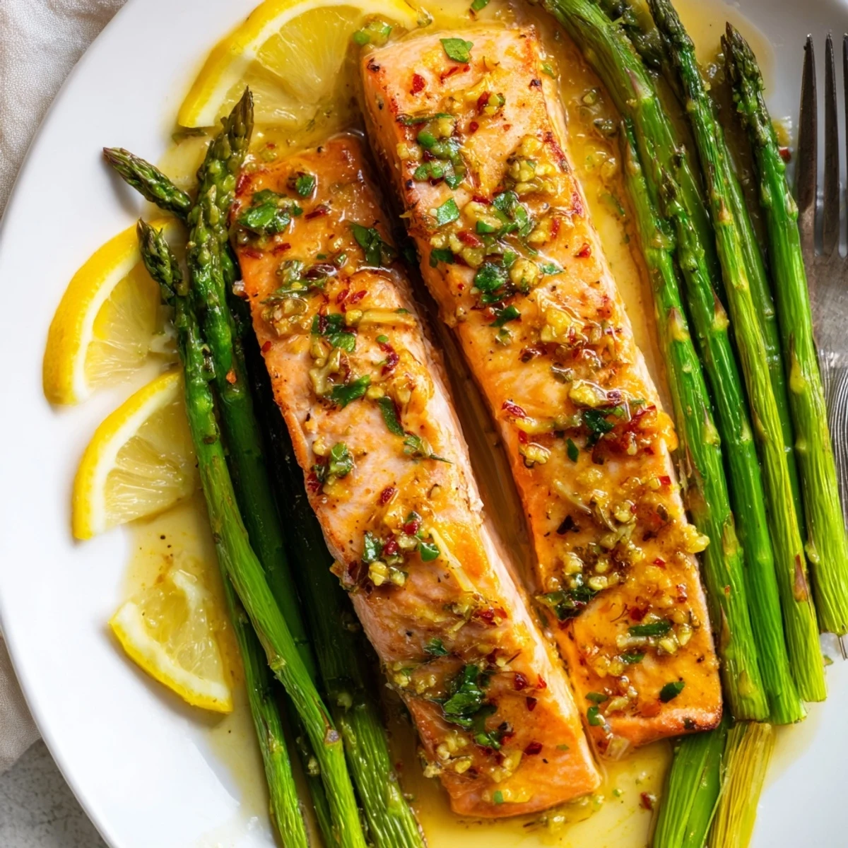 One-Pan Lemon Garlic Salmon