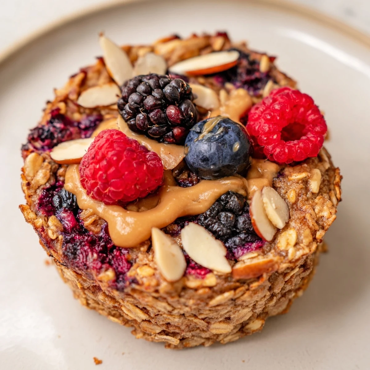 Baked Oatmeal Cups Berries