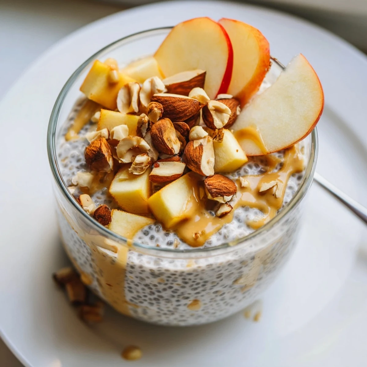Apple Chia Pudding Peanut Butter