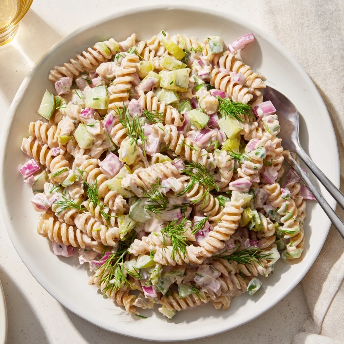 Dill Pickle Pasta Salad