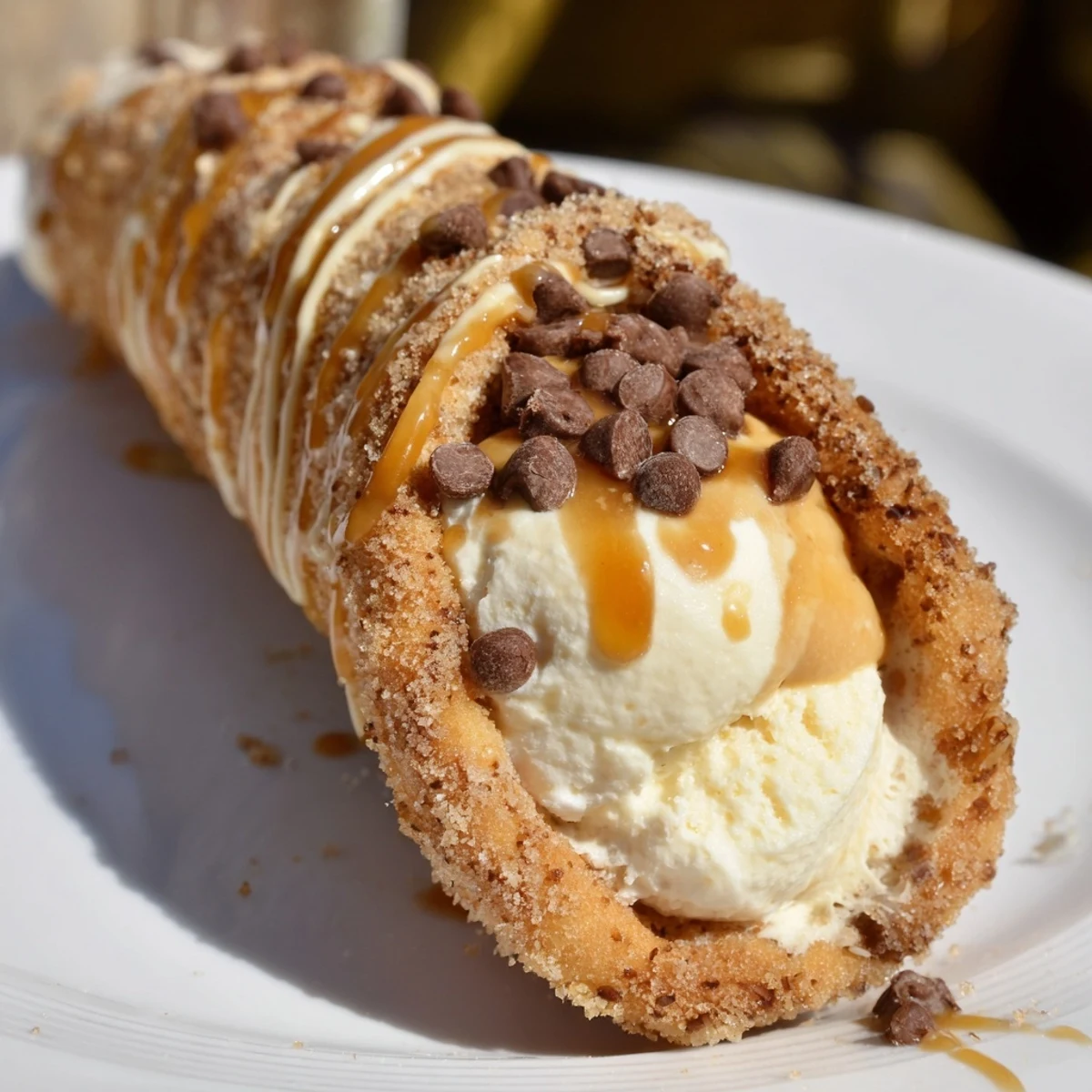 Quick Churro Cheesecake Cones