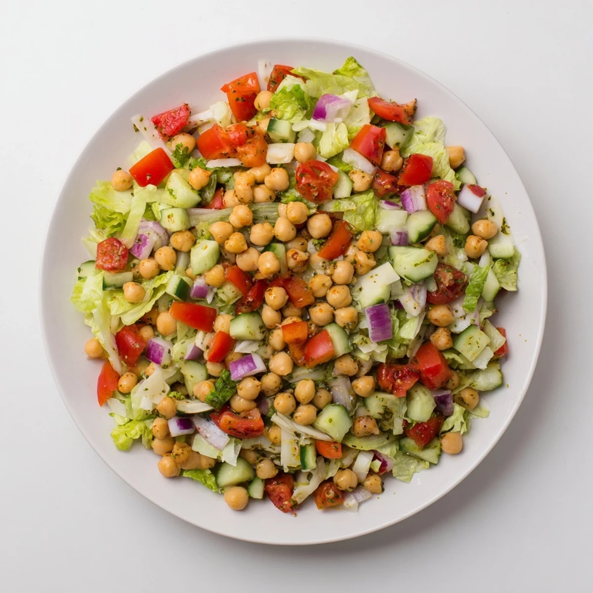 Enjoy this refreshing La Scala chopped chickpea salad, bursting with flavor and perfect for summer.