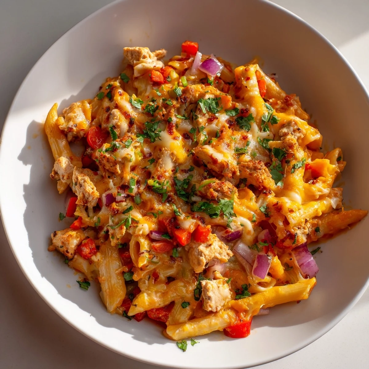 Baked Salsa Chicken Pasta