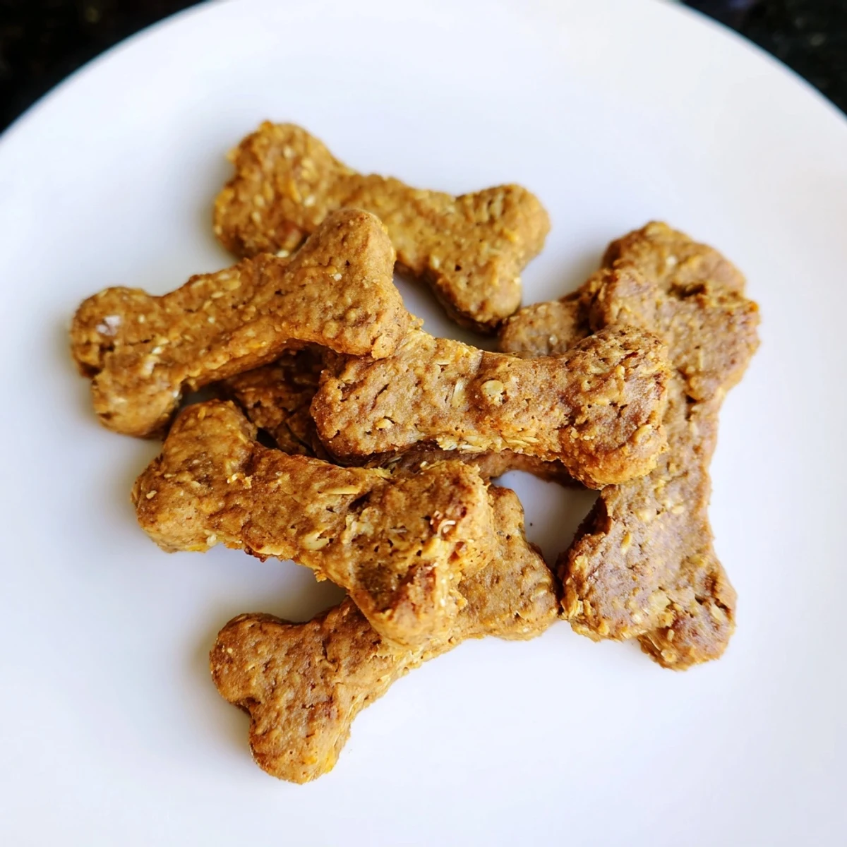 Freshly baked Pawsitively Good Dog Bone Treats await, perfect crunchy snack for your best friend's enjoyment.