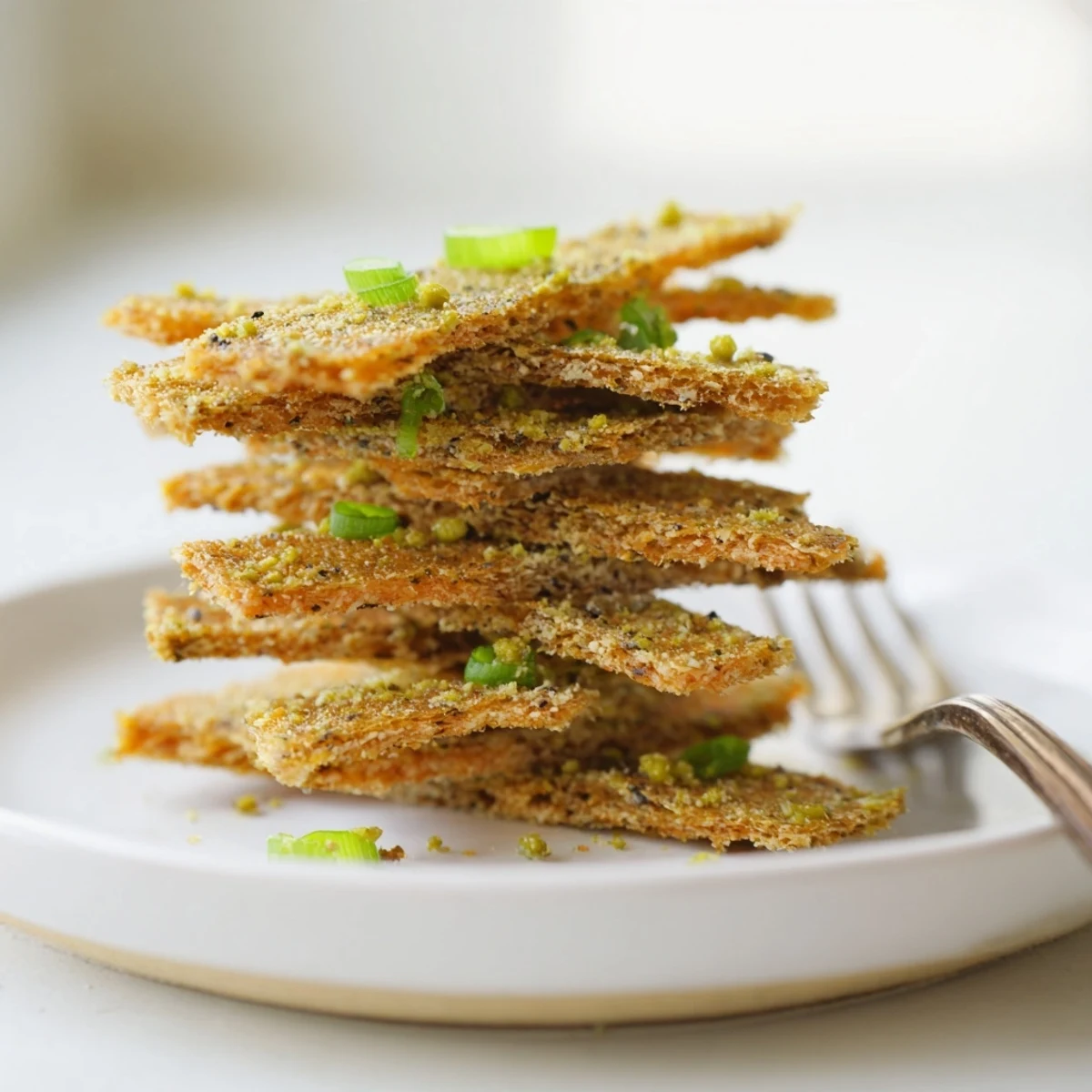 Golden brown Snacks de Vague Surf, perfectly seasoned seaweed squares, ready for a flavorful and healthy bite.