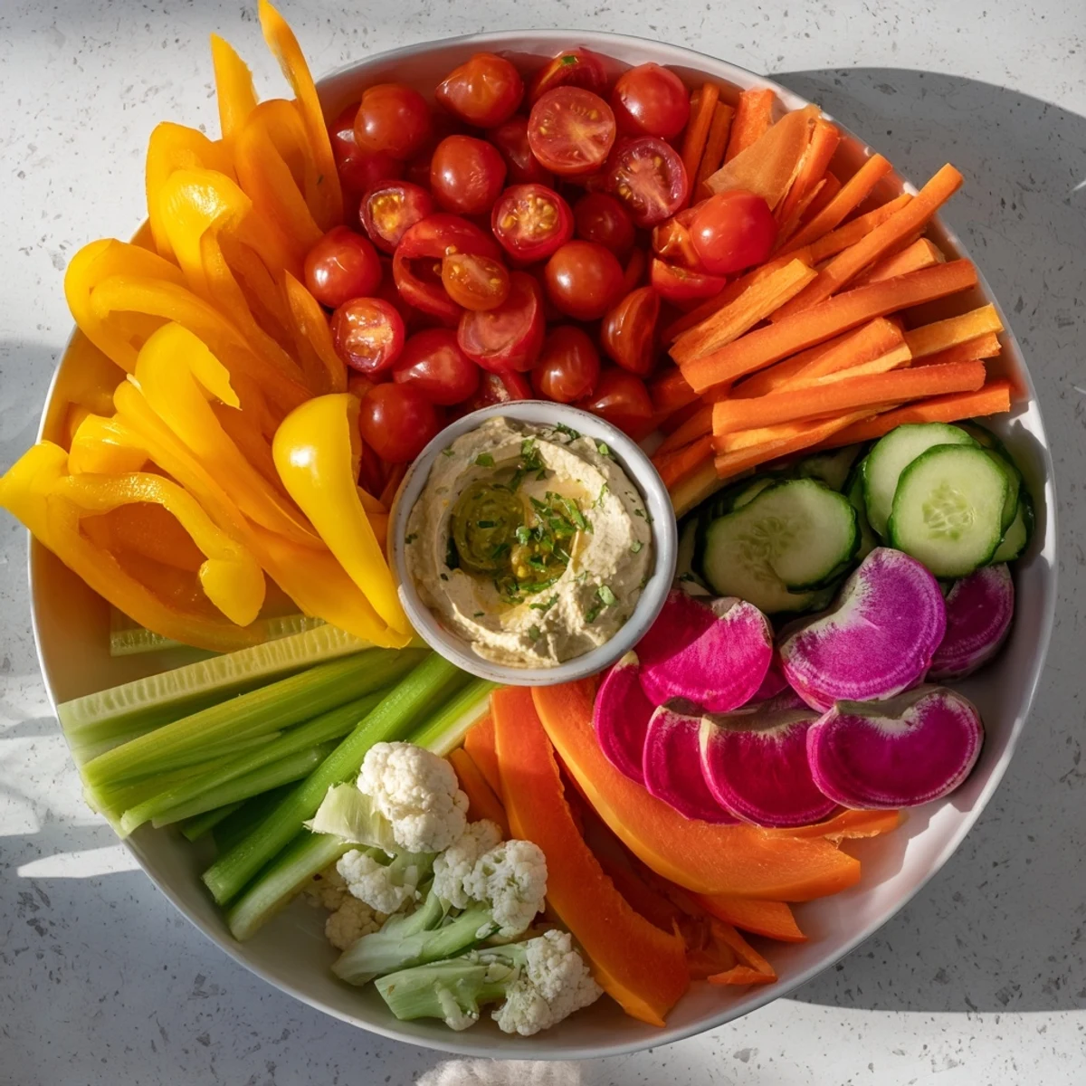 Rainbow Vegetable Dips
