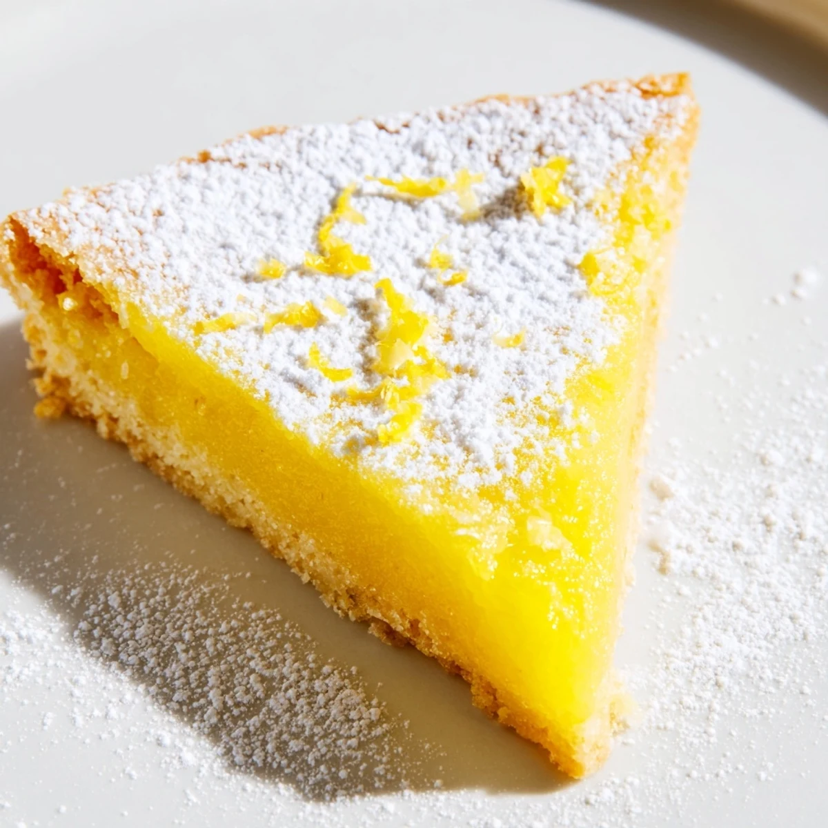 Lemon Bars Cut Triangles