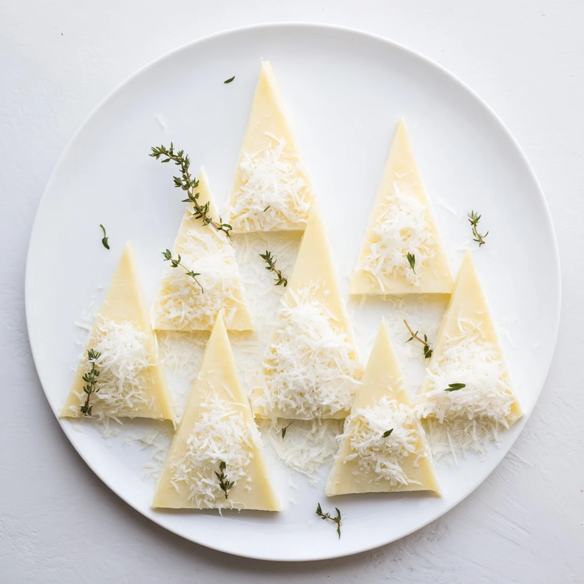 The appetizing Snowcapped Range appetizer showcases creamy Brie mountains dusted with parmesan and fresh thyme.