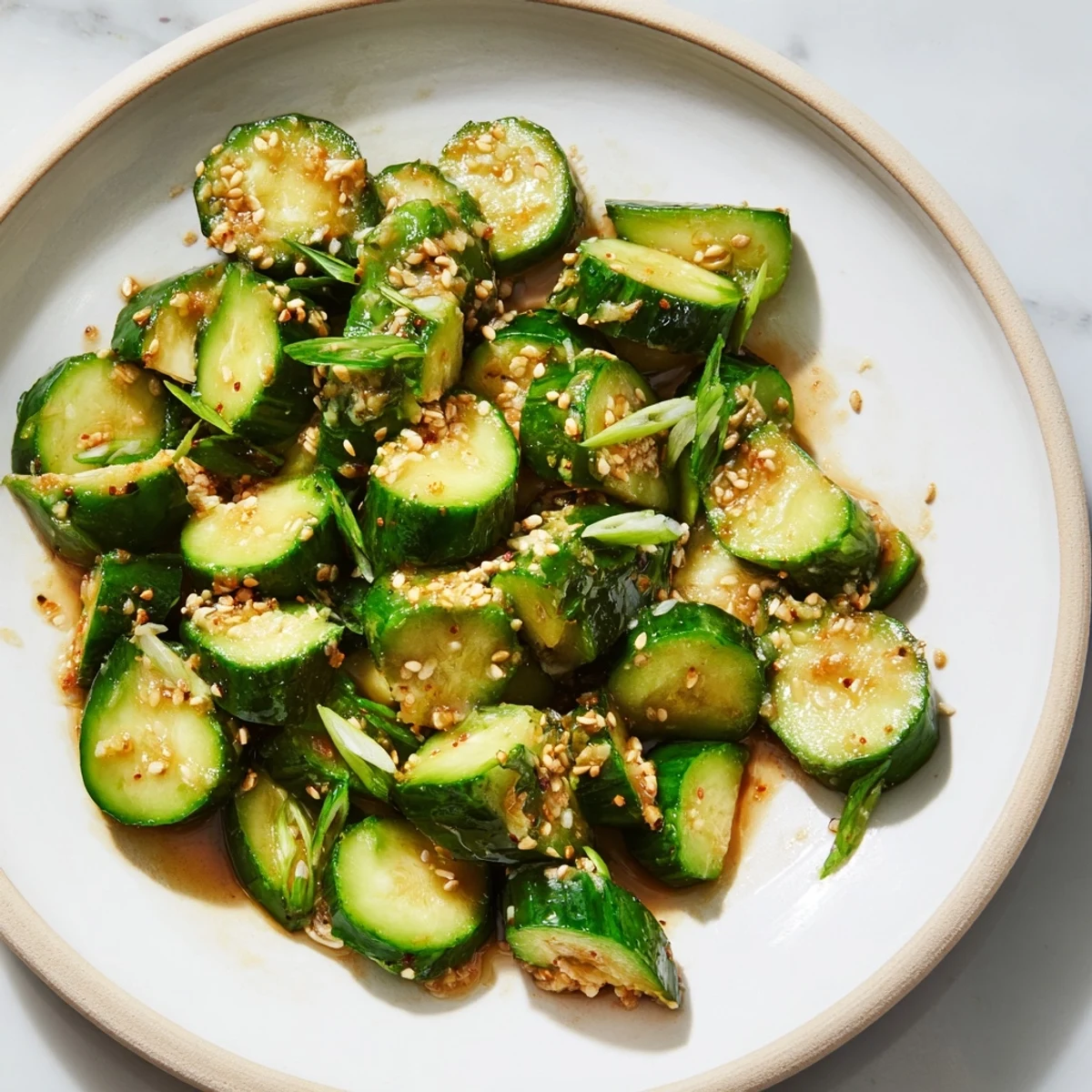 Fresh Cucumber Shaker with Rice Vinegar, a crunchy and tangy side dish with savory notes.