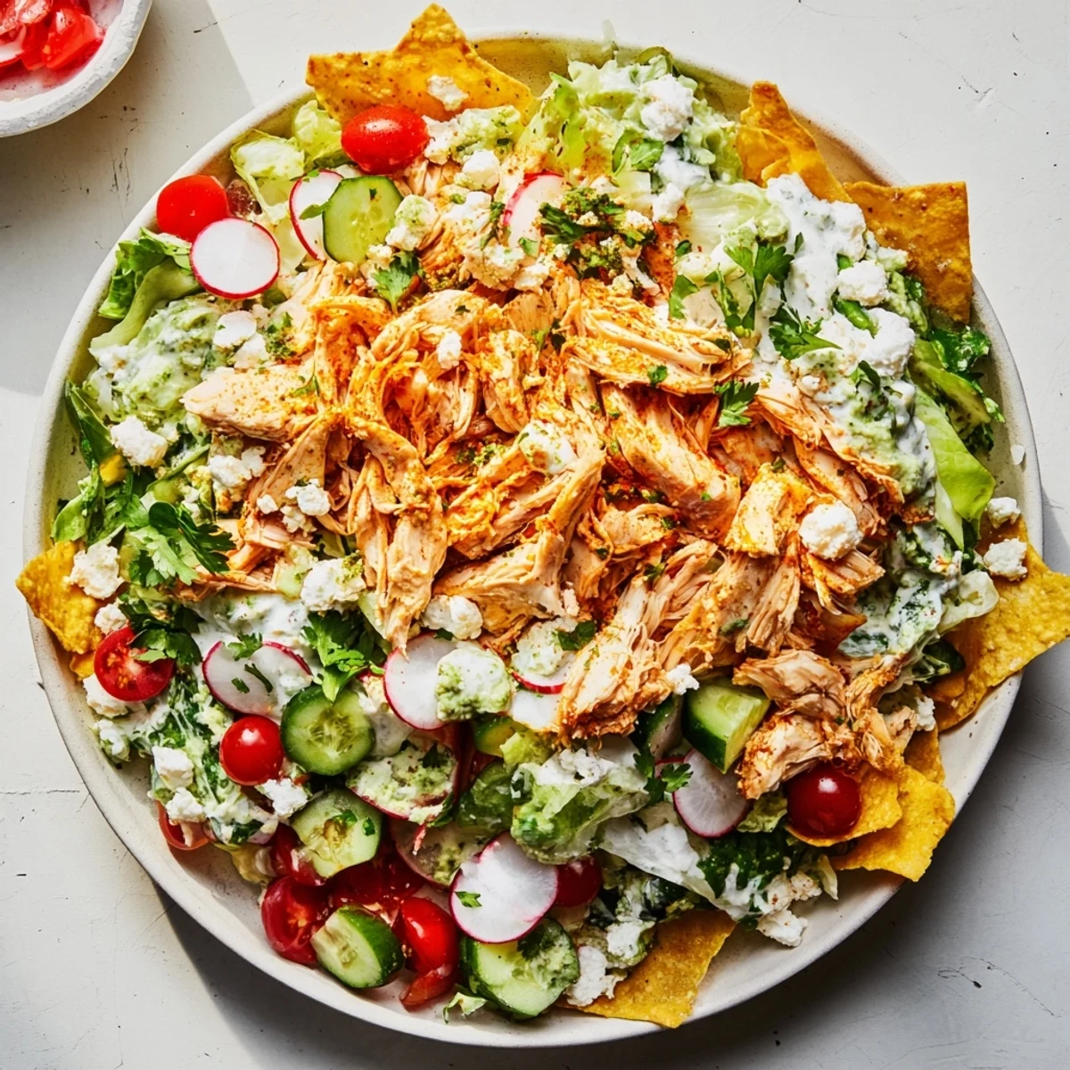 Green Goddess Chicken Nacho Dip