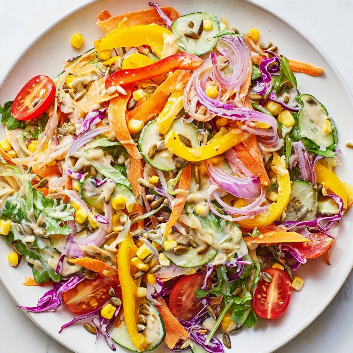 Rainbow Salad with Tahini