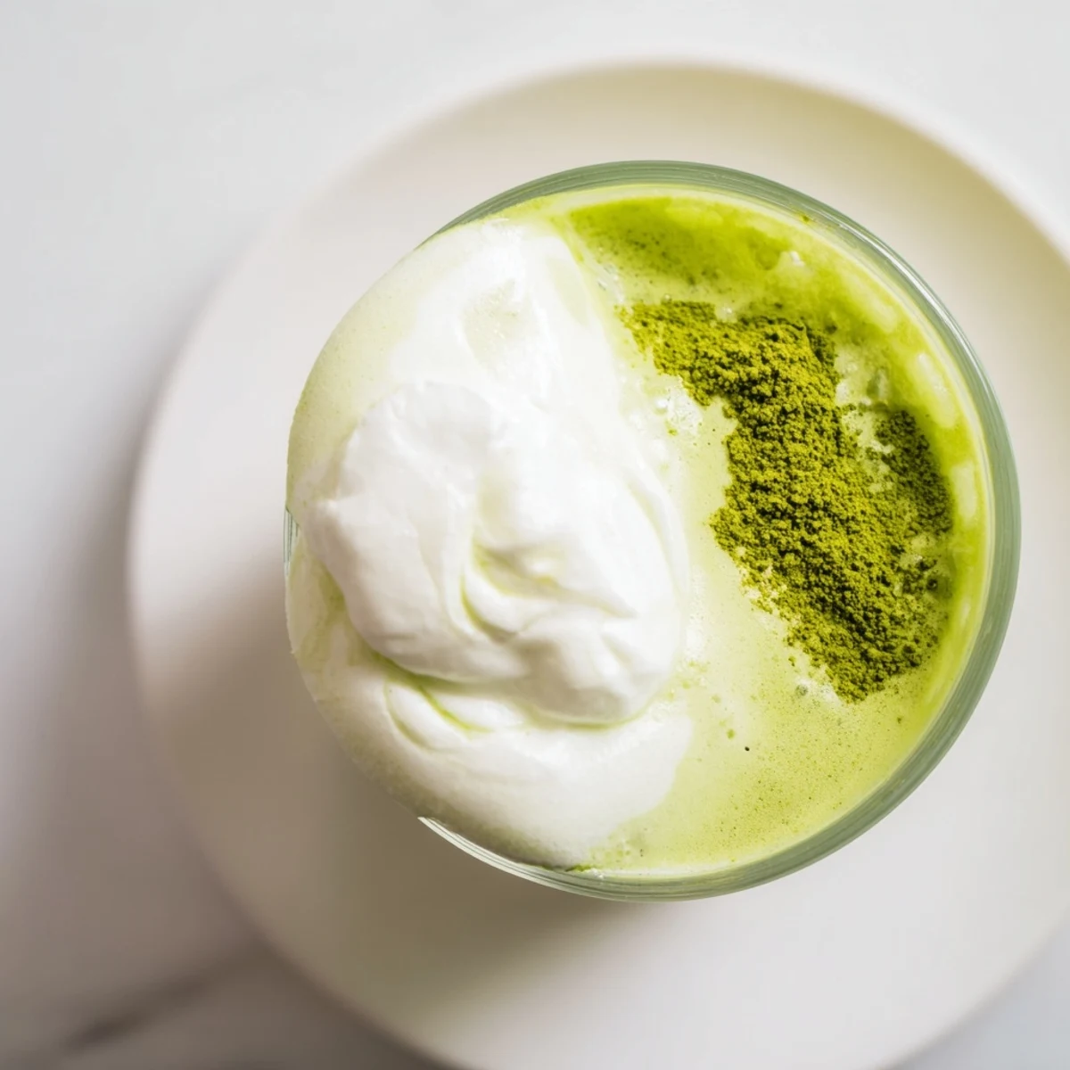 Creamy Matcha Latte Foam