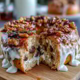 High-protein cinnamon raisin bagels topped with a creamy Greek yogurt glaze, perfect for a nourishing breakfast or post-workout snack.