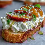 Honey Peach Burrata Toast
