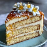 A delicious Gemini Cake, perfect for birthdays, swirled with golden buttery goodness.