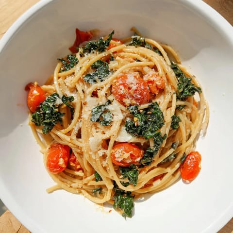 One-Pot Spaghetti Kale Tomatoes