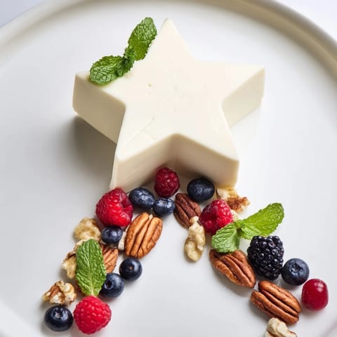 Festive Shooting Star Cheese Board: star-shaped cheese, nut tail with juicy berries for parties.