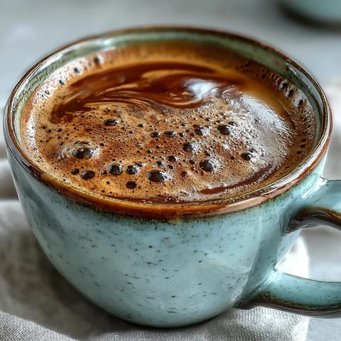 Steaming Hojicha Flat White in a clear glass mug, showcasing the rich, nutty brown tea and velvety milk foam layers.