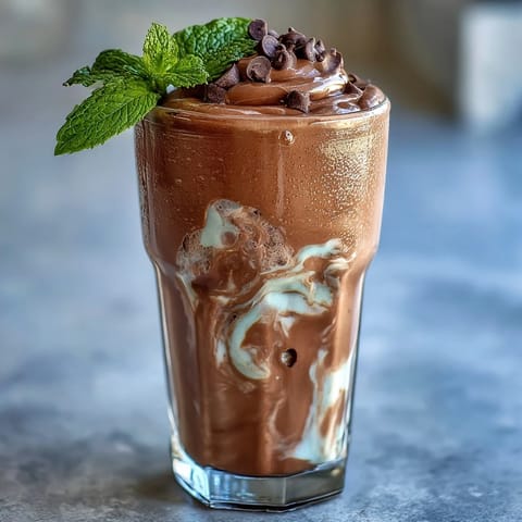 Mint chocolate protein shake with frozen banana offers a rich, cool flavor and thick texture—perfect for post-workout recovery.