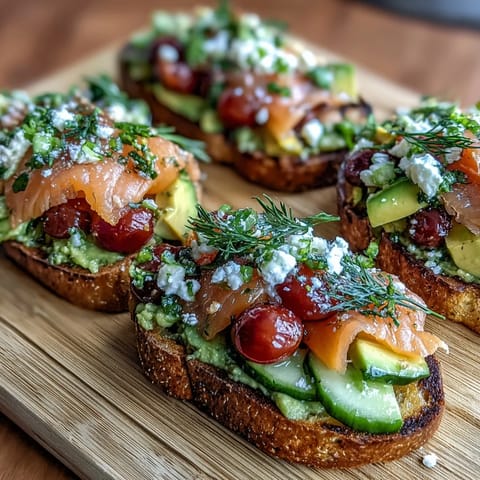 Spring Brunch Avocado Toast Board with Smoked Salmon, a colorful and inviting spread of creamy avocado, fresh veggies, and savory salmon perfect for sharing.