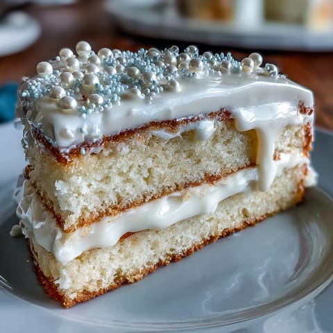 Elegant white fondant sheet cake decorated with edible pearls and a soft shimmer, ideal for Communion gatherings.