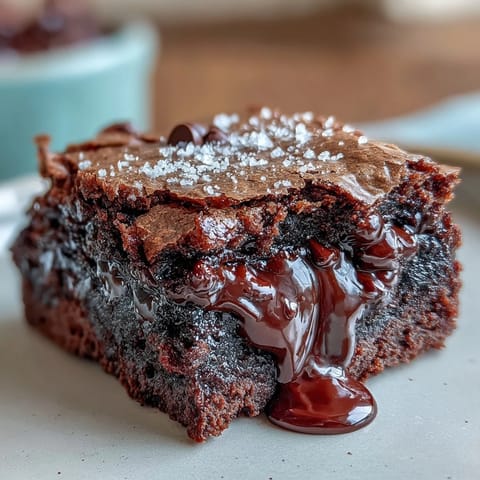 Dense chocolate brownies with a marbled tahini swirl, blending nutty flavors and deep cocoa richness in every bite.  