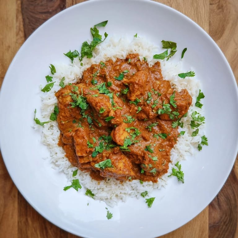 This dairy-free Instant Pot Chicken Tikka Masala features tender chicken in a luscious, flavorful sauce.