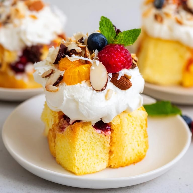 Individual Simplified Christmas Trifle Cups showcase colorful layers, creating a delicious dessert for holiday celebrations.