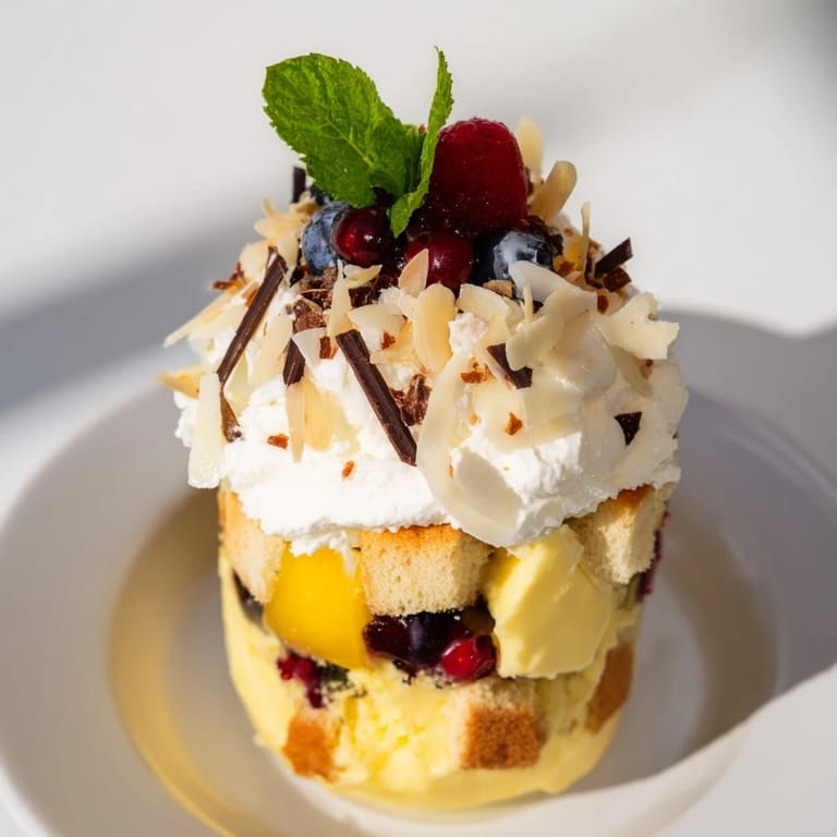 These festive Simplified Christmas Trifle Cups are a perfect serving of holiday cheer in individual glasses.