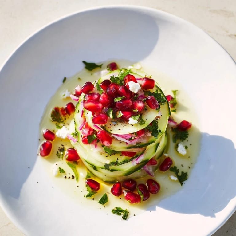 A refreshing Healthy Cucumber Christmas Salad: crispy cucumbers, colorful veggies, and zesty citrus dressing bursting with flavor!