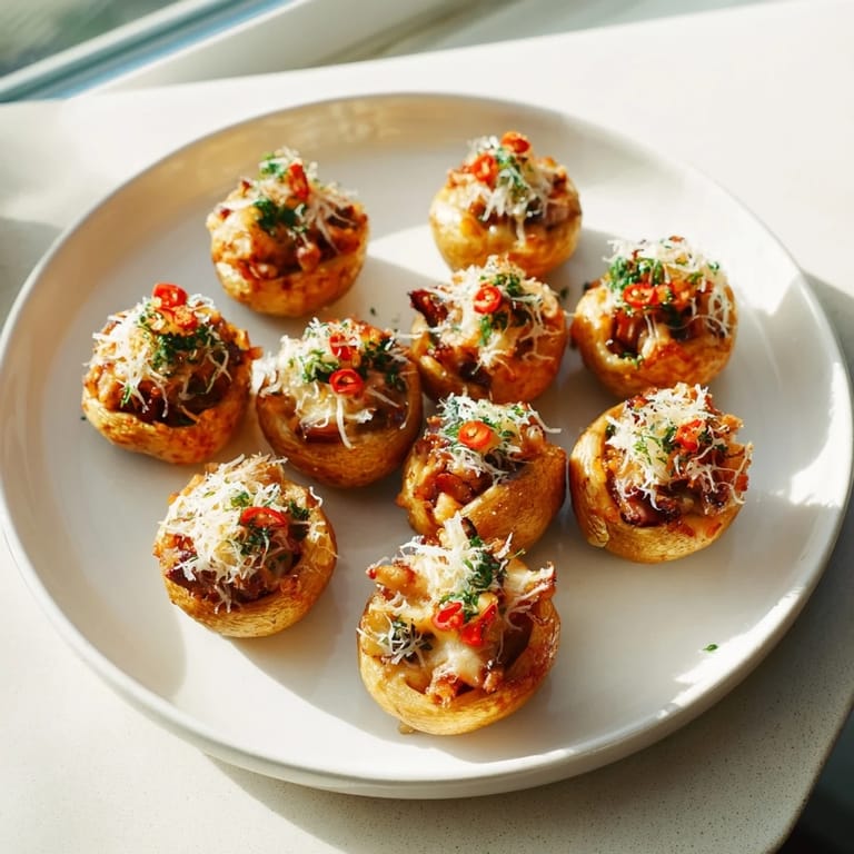 A baking dish full of rich, creamy High-Protein Cottage Cheese Alfredo Christmas Shells, garnished with fresh parsley.