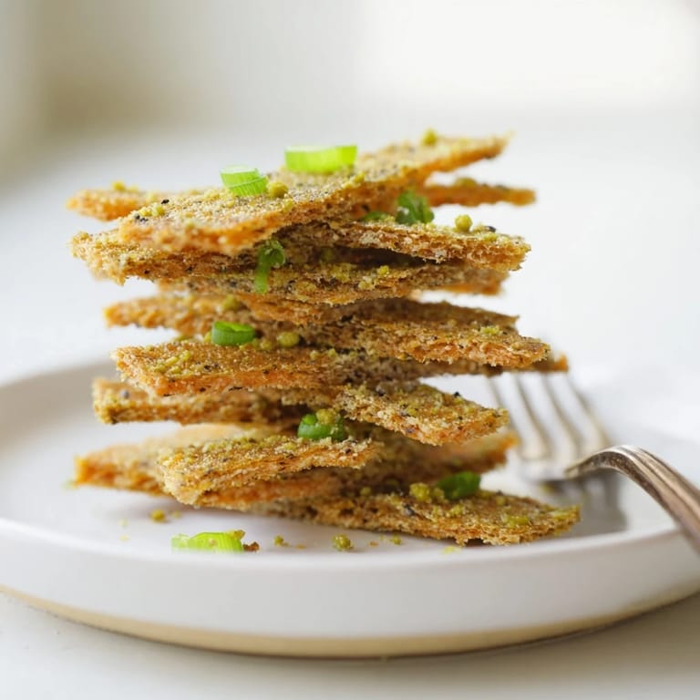 Golden brown Snacks de Vague Surf, perfectly seasoned seaweed squares, ready for a flavorful and healthy bite.