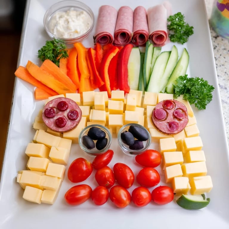 Savory game night controller snack platter featuring an array of cheeses, crackers, and delicious meats.