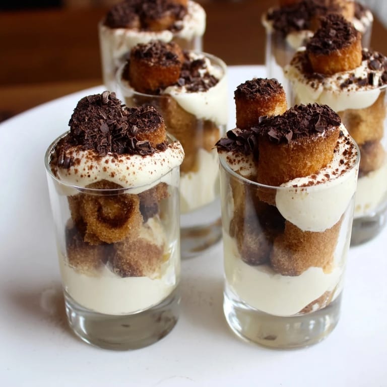 Individual Countdown Tiramisu Shots showcase creamy layers; the perfect Italian dessert for your next gathering.