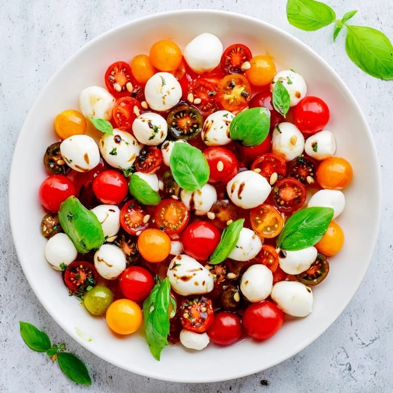 A Mediterranean delight: This Appetizer Wreath offers a colorful arrangement of cherry tomatoes and creamy mozzarella.