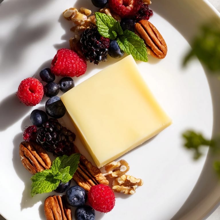 A delicious, easy Shooting Star Cheese Board appetizer with creamy cheese and a berry cascade.
