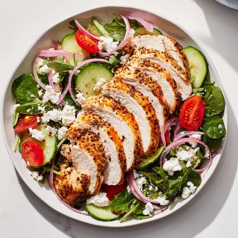 A refreshing and easy Quick Pan-Seared Chicken Salad, with juicy chicken and a tangy balsamic dressing.