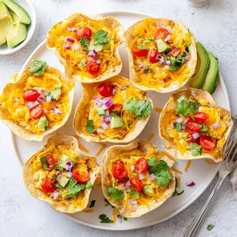 Freshly baked Sheet Pan Breakfast Tacos with eggs, cheese, tomatoes, and red onion, served hot for a crowd-pleasing family breakfast.