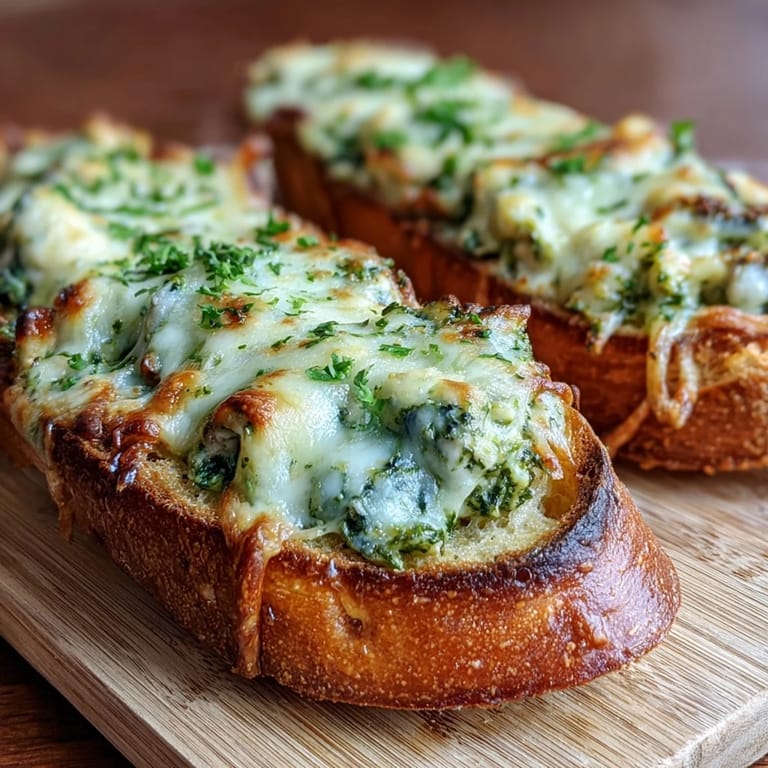 Serving suggestion for Pesto Chicken Garlic Bread Boats, filled with pesto chicken and mozzarella.