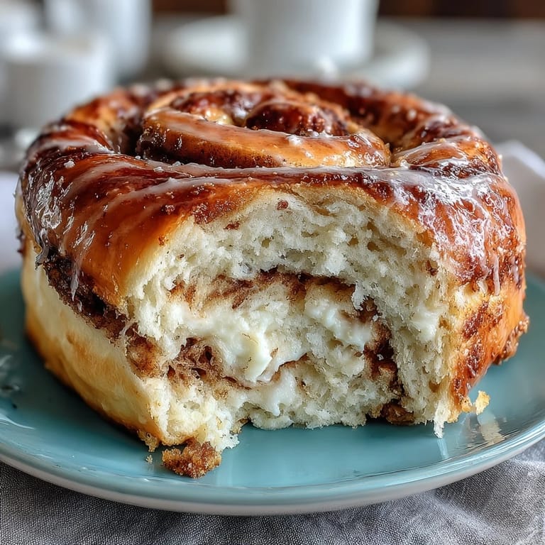 Warm homemade bagels with Greek yogurt dough and cinnamon filling, ready to be sliced and served for breakfast.  