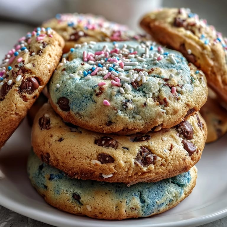 Soft, buttery sugar cookies featuring whimsical pastel swirls, inspired by Cookie Run Kingdom, perfect for adding a playful touch to any party table.