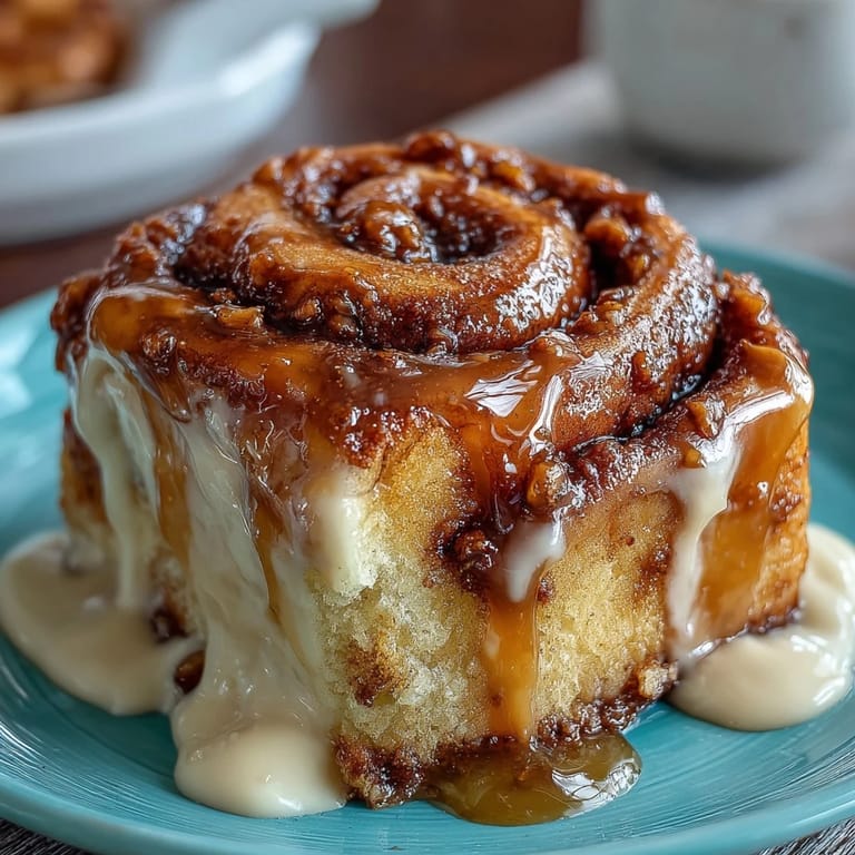 Decadent breakfast casserole of fluffy pancakes layered with cinnamon swirl, baked until golden and topped with rich cream cheese glaze.