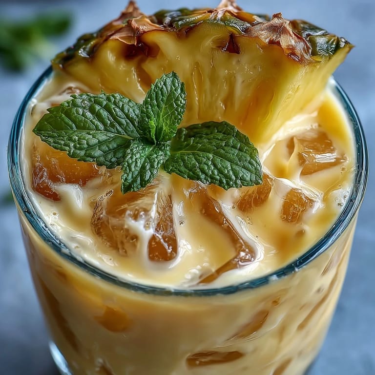 Chilled pineapple coconut agua fresca in a pitcher with lime slices and pineapple wedges, ideal for summer gatherings.