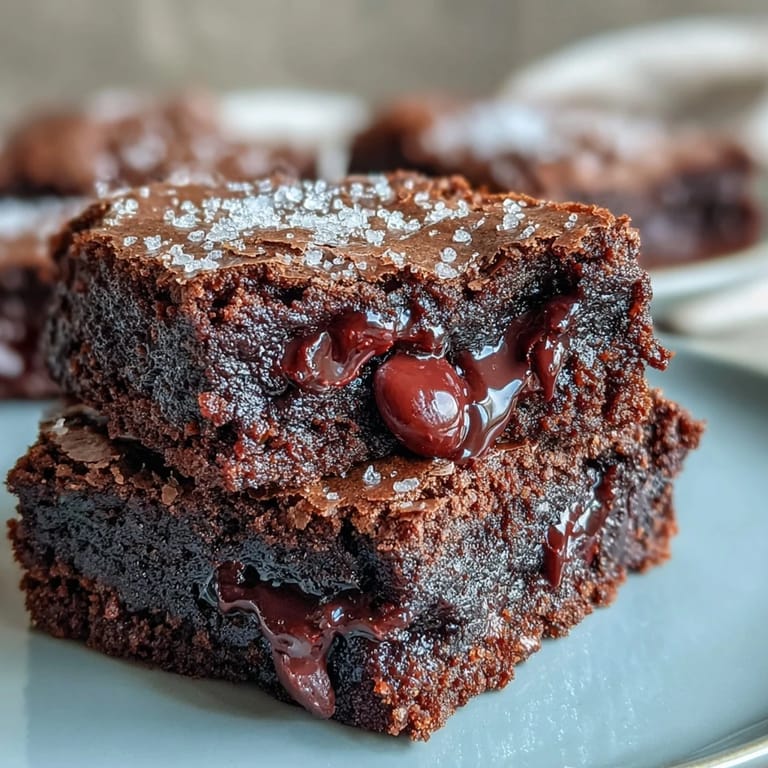 Luscious tahini chocolate brownies topped with dark chocolate chunks, offering a perfect balance of sweet and nutty flavors.