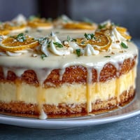 Gemini Cake: Swirled yellow and white batter creates a beautiful marbled dessert.
