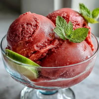 Refreshing 3-ingredient Watermelon Sorbet on a sunny picnic table.